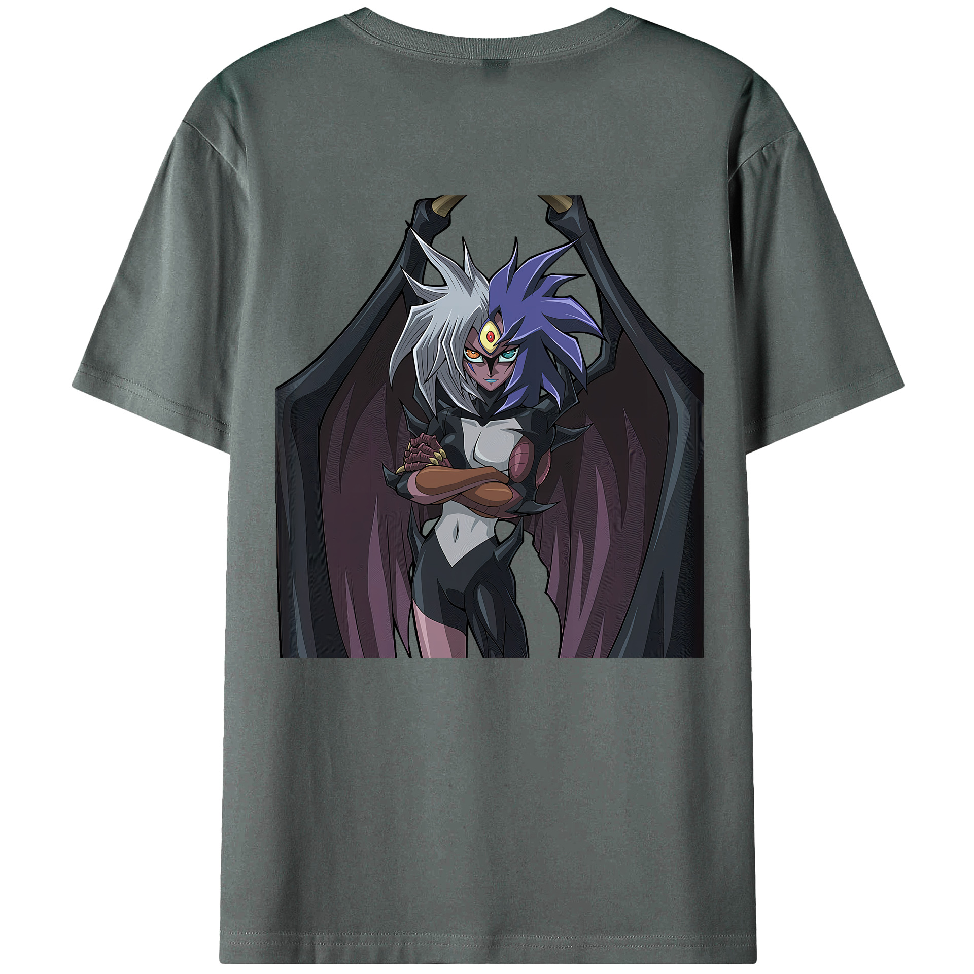 （画像用） 遊☆戯☆王 Yu-Gi-Oh! 綿100％ メンズ半袖Tシャツ（バックプリント） 通気性